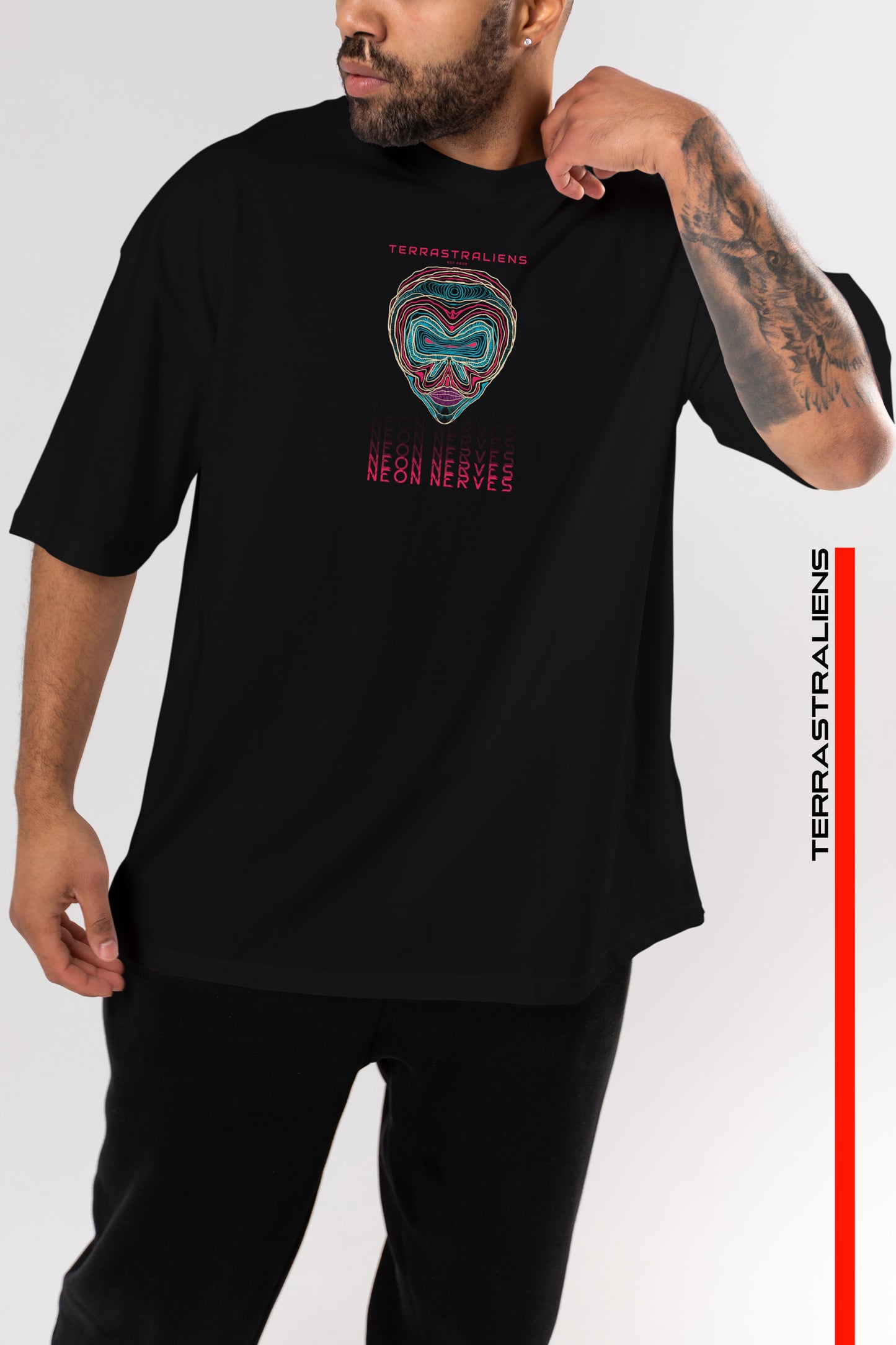 Neon Nerves-Premium Oversized T-shirt