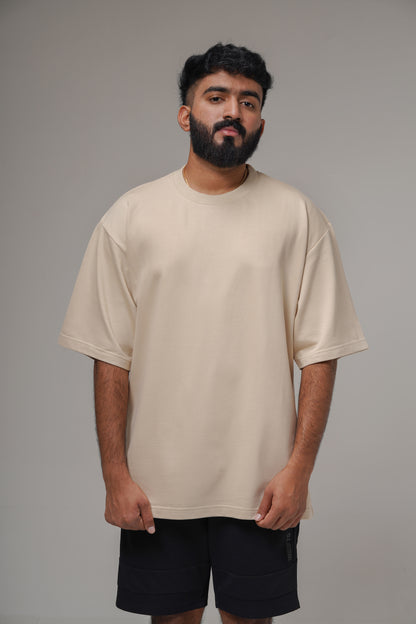 BEIGE- Premium Oversized T-shirt