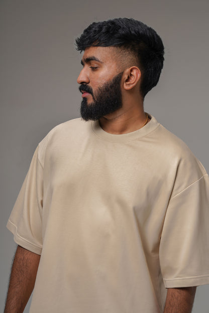 BEIGE- Premium Oversized T-shirt