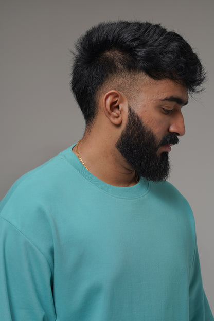 DUSTY TURQUOISE-Premium Oversized T-shirt