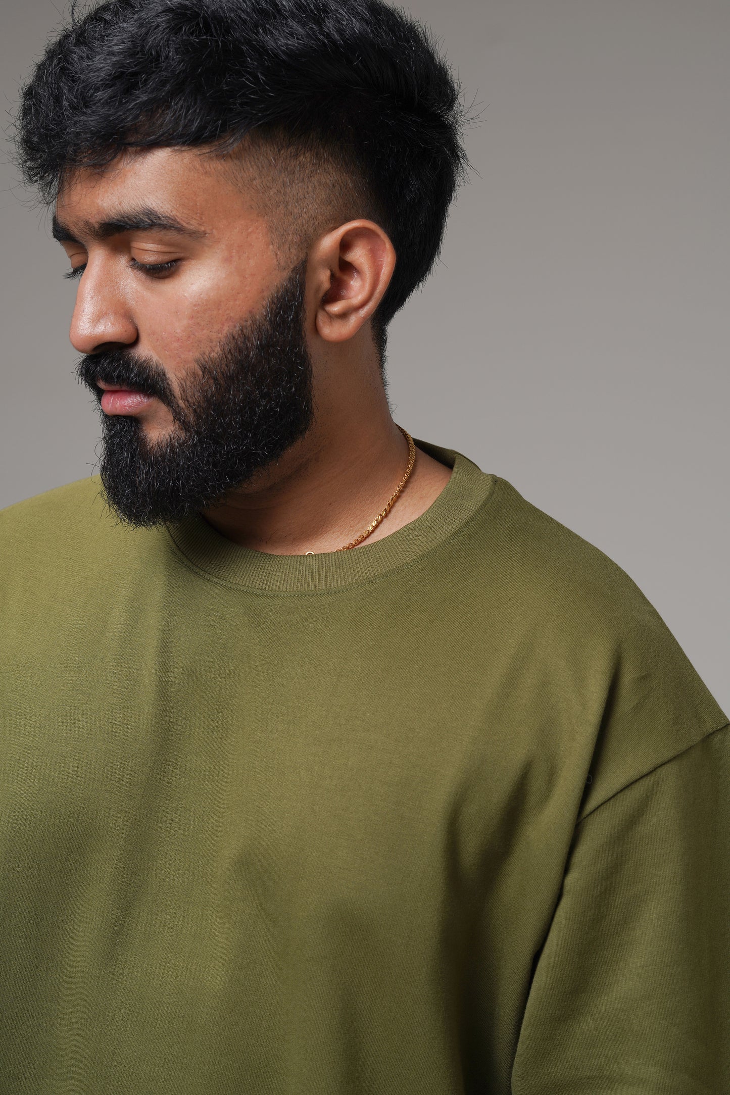 OLIVE GREEN-Premium Oversized T-shirt