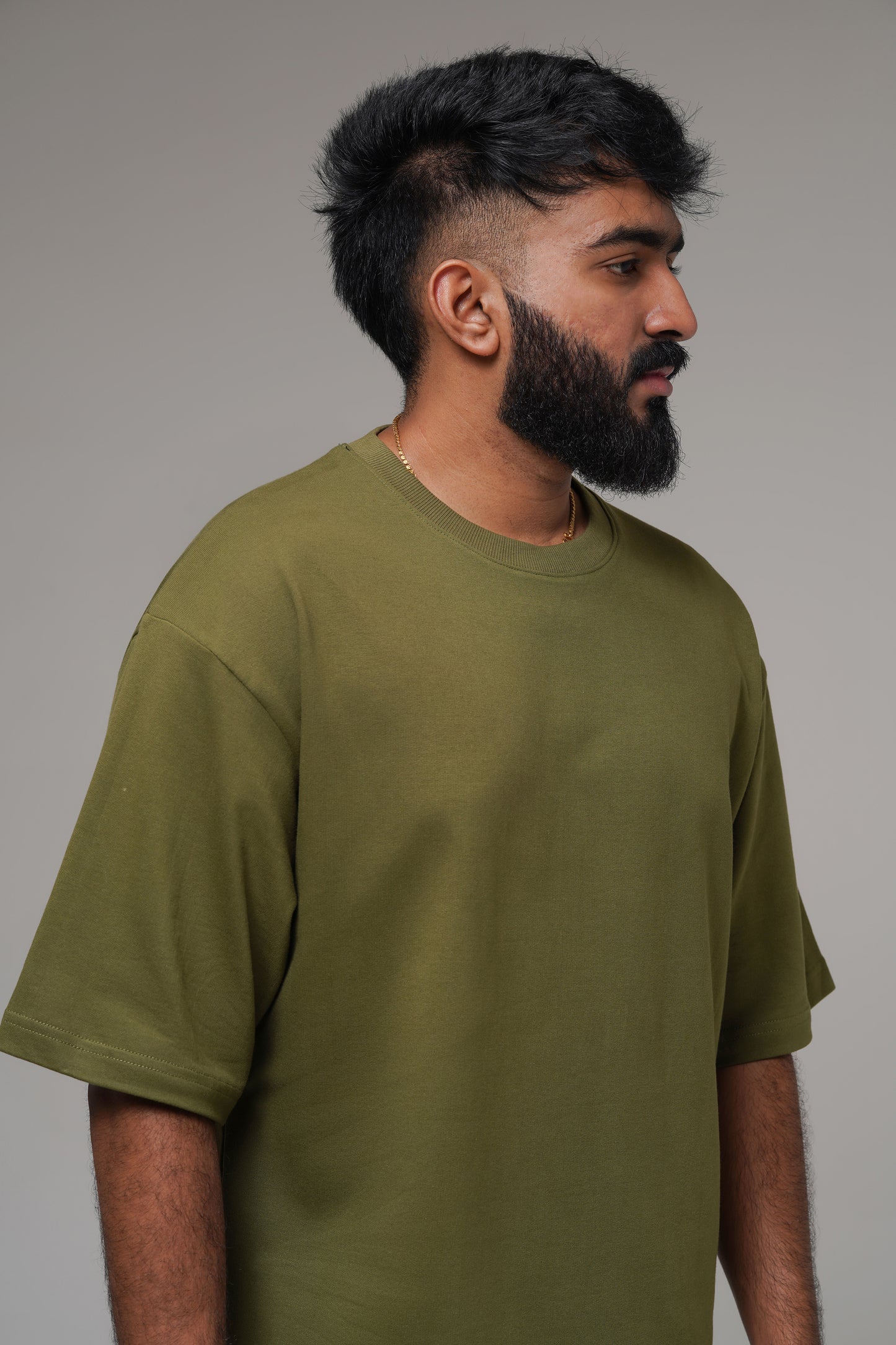 OLIVE GREEN-Premium Oversized T-shirt